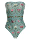 Agua By Agua Bendita Ilusion Strapless One-piece Bathing Suit In Blue