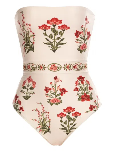 Agua By Agua Bendita Ilusión Canna Floral-print Swimsuit