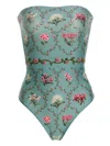 Agua By Agua Bendita Ilusion Strapless One-piece Bathing Suit In Multi