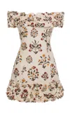 Agua By Agua Bendita Jardin Off-the-shoulder Mini Dress