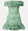 Agua By Agua Bendita Jardín Ruffled Cotton-blend Poplin Minidress
