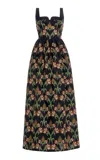 Agua By Agua Bendita Jaspe Azúcar Embroidered Linen Maxi Dress In Multi