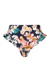 Agua By Agua Bendita Jengibre Danza Bikini Bottoms In Black