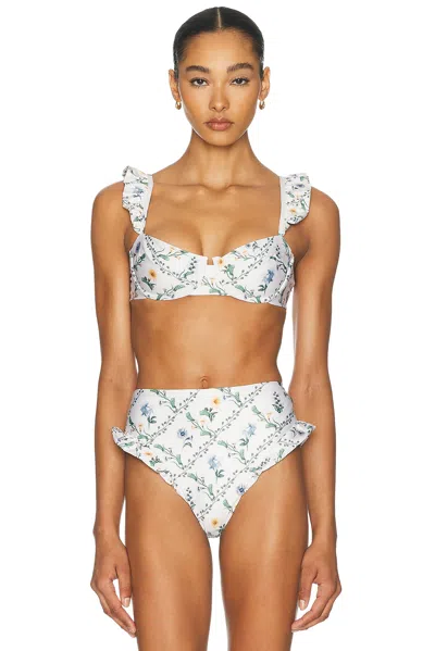 Agua By Agua Bendita Kiwi Bikini Top In Brisa