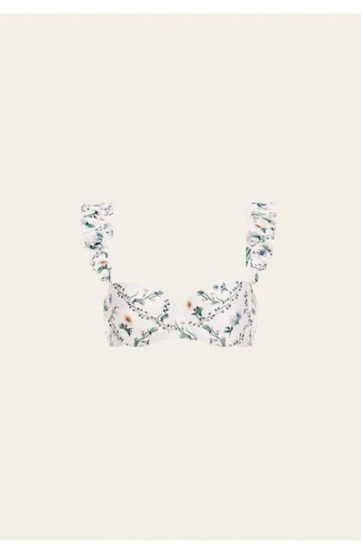 Agua By Agua Bendita Kiwi Brisa Bikini Top In White