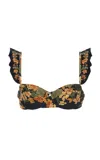 Agua By Agua Bendita Kiwi Floral Bikini Top