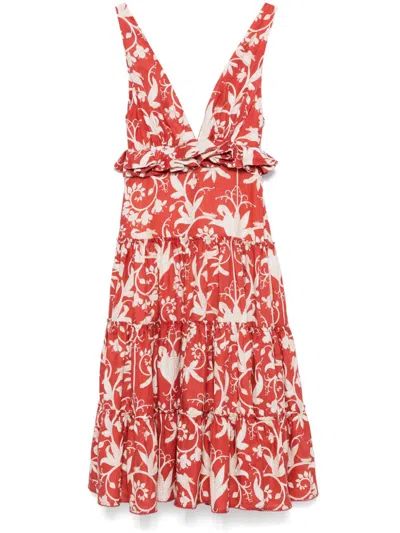 AGUA BY AGUA BENDITA LAGO MAIZ MIDI DRESS