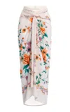 Agua By Agua Bendita Lavanda Chinesis Cotton And Silk Pareo In Floral