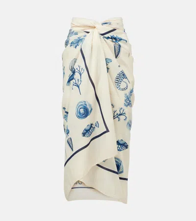 Agua By Agua Bendita Lavanda Cotton And Silk Beach Cover-up