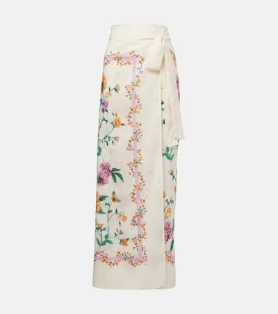 Agua By Agua Bendita Lavanda Cotton And Silk Beach Cover-up In Multicoloured