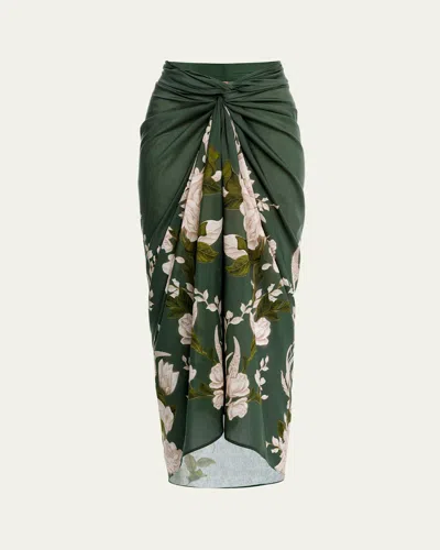 Agua By Agua Bendita Lavanda Gardenia Pareo Coverup In Green