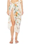 Agua By Agua Bendita Lavanda Chinesis Floral-print Cotton And Silk-blend Voile Pareo In Multicolor