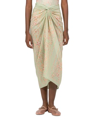 Agua By Agua Bendita Lavanda Playa Swim Cover-up Skirt In Gray