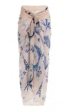 Agua By Agua Bendita Lavanda Wild Cotton And Silk Pareo In White