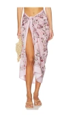 Agua By Agua Bendita Lavanda Honeysuckle Cotton-silk Pareo In Pink