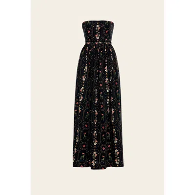 Agua By Agua Bendita Lienzo Noche Maxi Dress In Black