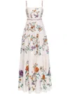 Agua By Agua Bendita Lima Tiered Pleated Embroidered Linen Maxi Dress In White Multic