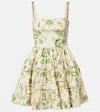 Agua By Agua Bendita Lima Floral Cotton-blend Minidress