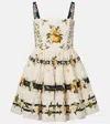 Agua By Agua Bendita Lima Valle Floral-print Tiered Mini Dress In White
