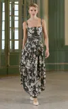 Agua By Agua Bendita Abito St Maxi Fiori In Black,white