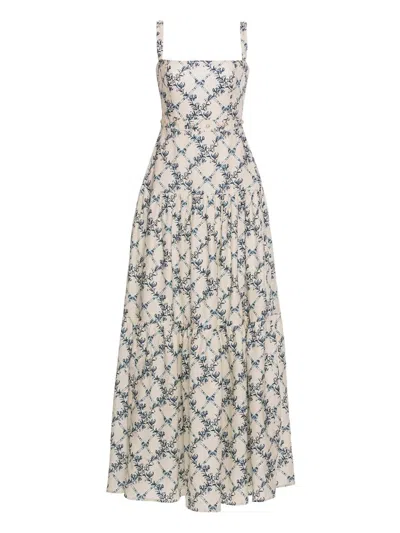 AGUA BY AGUA BENDITA LIMA GLORIOSA FLORAL MAXI DRESS