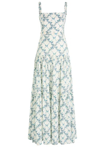 AGUA BY AGUA BENDITA AGUA BY AGUA BENDITA LIMA GLORIOSA PRINTED LINEN MAXI DRESS