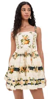 Agua By Agua Bendita Lima Valle Floral-print Tiered Mini Dress In Multi
