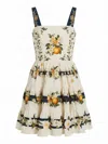 Agua By Agua Bendita Lima Valle Floral-print Tiered Mini Dress In Multi
