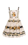 Agua By Agua Bendita Lima Mini Valle Printed Cotton Mini Dress In Multi