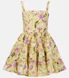 Agua By Agua Bendita Lima Printed Cotton Minidress In Multicoloured