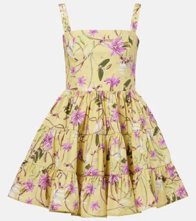Agua By Agua Bendita Lima Printed Cotton Minidress In Multicoloured