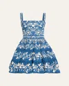 AGUA BY AGUA BENDITA LIMA RIBBONS MINI DRESS