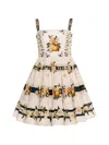 Agua By Agua Bendita Lima Valle Floral-print Tiered Mini Dress In Multi