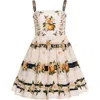 Agua By Agua Bendita Lima Valle Floral-print Tiered Mini Dress In Gold