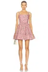 Agua By Agua Bendita Lima Tiered Linen Mini Dress In Multicolor
