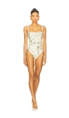 Agua By Agua Bendita Limon Patterned One-piece Swimsuit