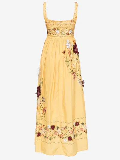 Agua By Agua Bendita Linen Dress Barbara Paramo In Yellow