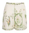 Agua By Agua Bendita Linen Embroidered Rommy Shorts