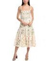 Agua By Agua Bendita Salvador Lunar Printed Poplin Minidress In White