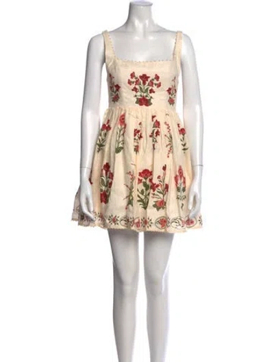 Pre-owned Agua By Agua Bendita Linen Mini Dress In Neutral