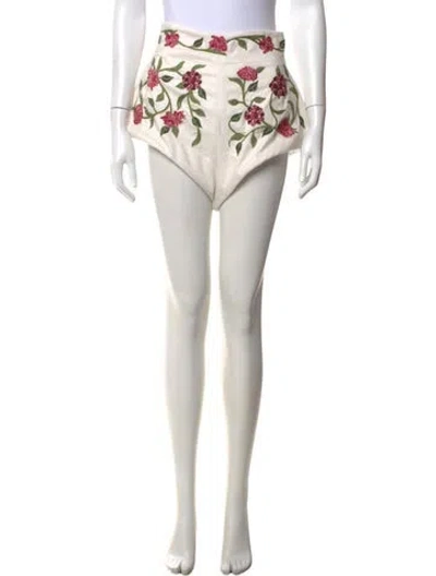 Pre-owned Agua By Agua Bendita Linen Mini Shorts In Neutrals