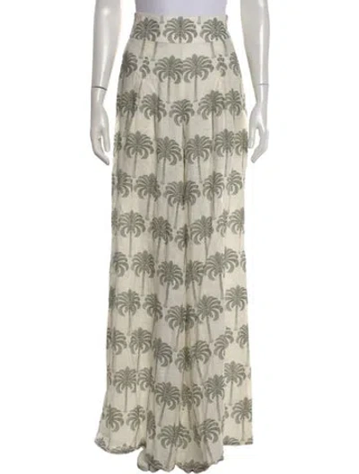 Pre-owned Agua By Agua Bendita Linen Wide Leg Pants In Neutral