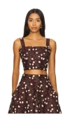 Agua By Agua Bendita Luciana Colibri Top In Burgundy