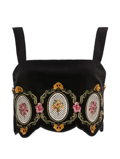 Agua By Agua Bendita Luciana Cordillera Top In Black