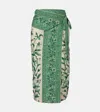 Agua By Agua Bendita Luna Ceiba Cotton Beach Cover-up In Green