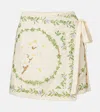 Agua By Agua Bendita Luna Floral Linen Beach Cover-up In Multi