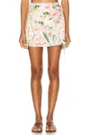 Agua By Agua Bendita Luna Jardinera Floral Miniskirt In Jardinera