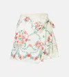 Agua By Agua Bendita Luna Mosqueta Floral Linen Beach Cover-up In Multicoloured