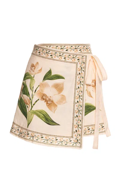 Agua By Agua Bendita Luna Orquidea Linen Pareo In Ivory