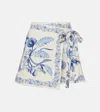 Agua By Agua Bendita Luna Printed Linen Beach Cover-up